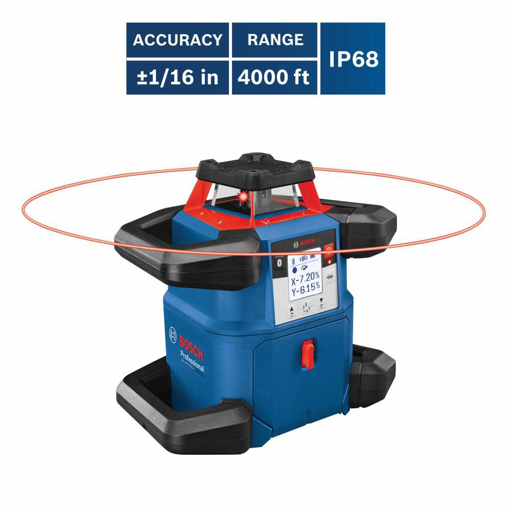 Bosch 18V REVOLVE4000 Connected Self-Leveling Horizontal Rotary Laser Kit GRL4000-80CH from Bosch