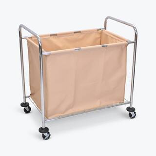 Luxor HL Steel Frame and Canvas Bag Laundry Cart with Wheels HL14