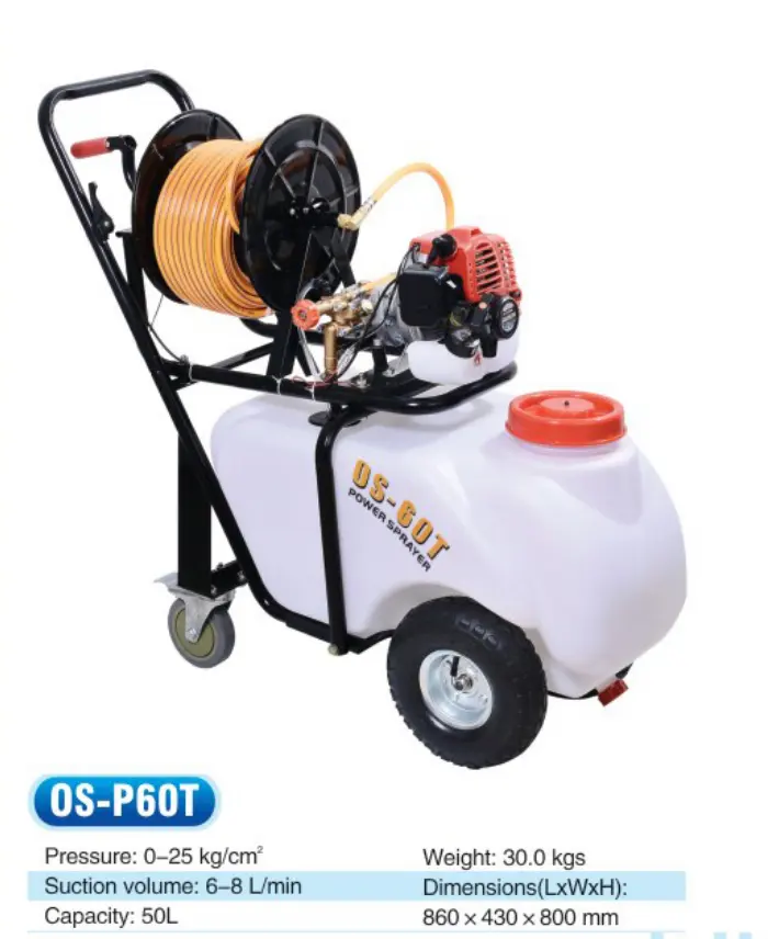 Seasummer High Quality 2 Stroke Gasoline Engine Sprayer OS P30T OS P60T  Power Sprayer 30L 50L