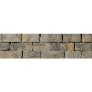 Oldcastle Mini Beltis 3 in. H x 8 in. W x 4 in. D Tan Charcoal Concrete Retaining Wall Block Pallet (378-PiecePallet) 16253061