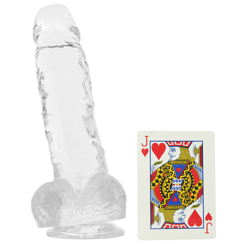 King Cock 7 Inch Ballsy Dildo in Clear