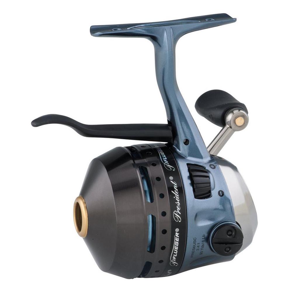 Pflueger PRES6USCX President Spincast Fishing Reel with 5 Bearings， Size 6U