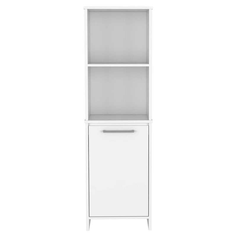 FM Furniture Danforth Modern Wood Pantry Cabinet for Kitchen Room in White