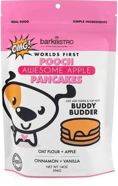 Bark Bistro Company Pooch Pancakes Awesome Apple Dog Treat， 14-oz bag