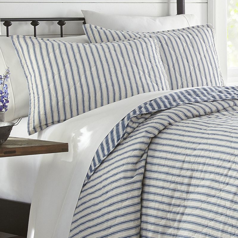 Stone Cottage Willow Way Ticking Stripe Quilt Set