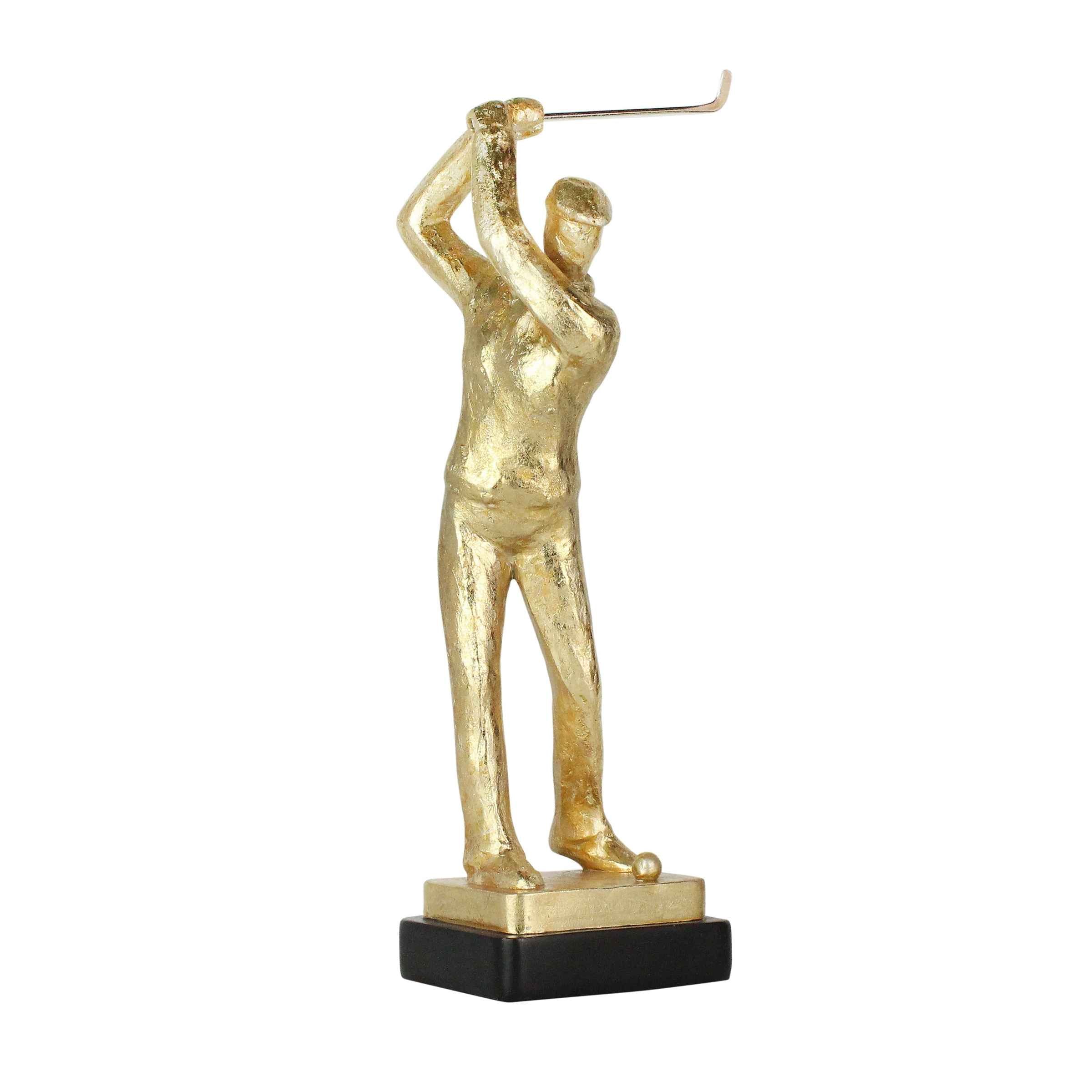 Golf Resin Figurine 35.5 Cm - Gold 14466-04