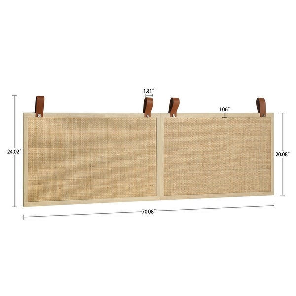 Natural Rattan Wall-mounted Headboard - - 37170107