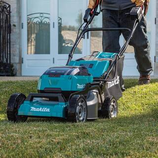 Makita 18 in. 18-Volt X2 (36-Volt) LXT Lithium-Ion Cordless Walk Behind Self Propelled Lawn Mower Kit with 4 Batteries (5.0 Ah) XML06PT1