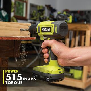 RYOBI ONE+ 18V Cordless 2-Tool Combo Kit with DrillDriver Circular Saw (2) 1.5 Ah Batteries and Charger PCL1201K2