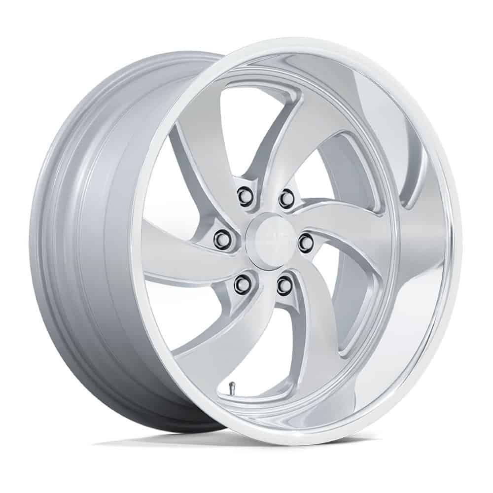 US Mag 1PC Wheels U134 20X8 6X5.5 SLV-BRS-MIL-DCL 1MM