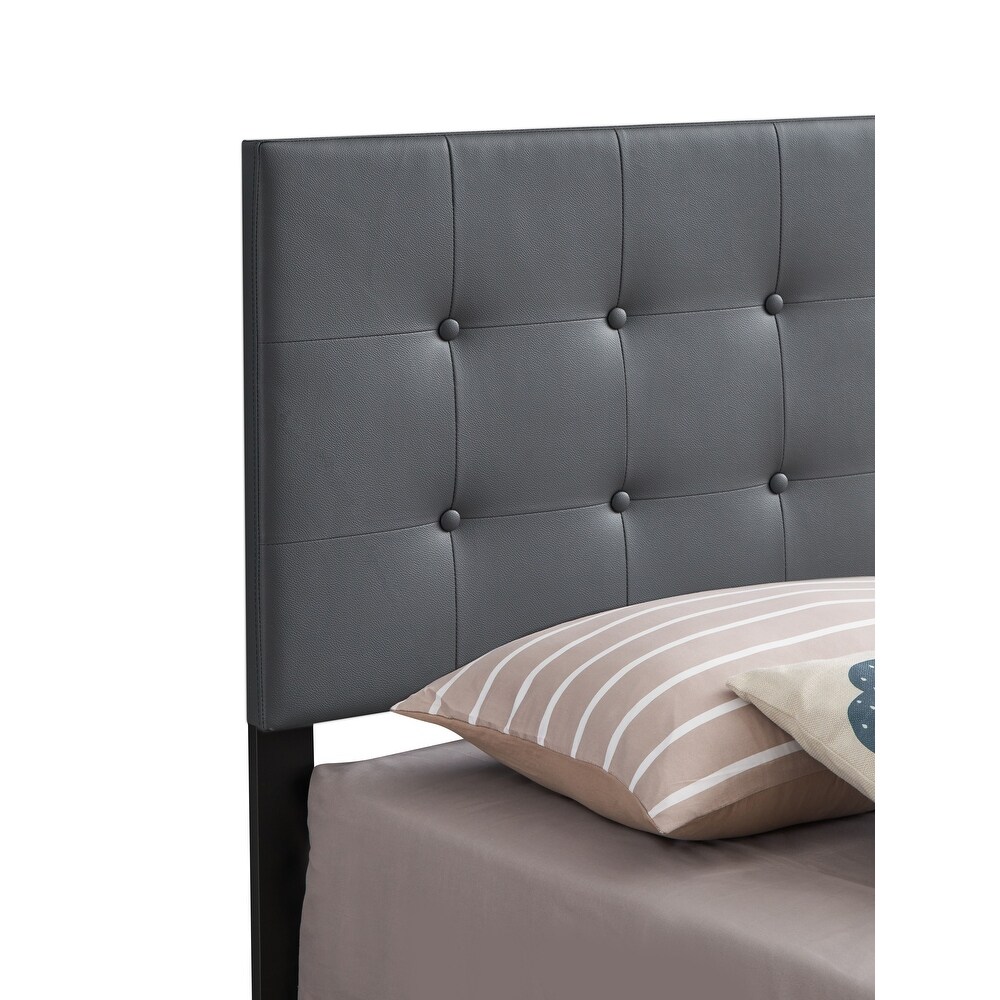 Caldwell Faux Leather Tufted Bed