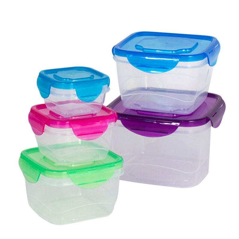 Plastic Jumbo Square Food Storage Container Set