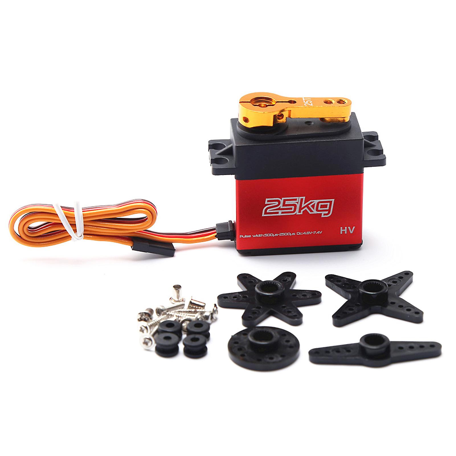 Dsservo Ds3225 25kg Metal Gear High Torque Waterproof Digital Servo With Servo Extended Cable For 1/10 1/8 Rc Traxxas Hsp Car Boat Helicopter Robot Ai