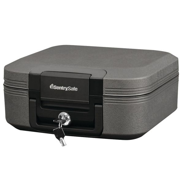 Sentry Safe Waterproof Fire-Resistant Chest， .28 ft3， 15 1/2 x 14 3/8 x 6 5/8， Charcoal Gray