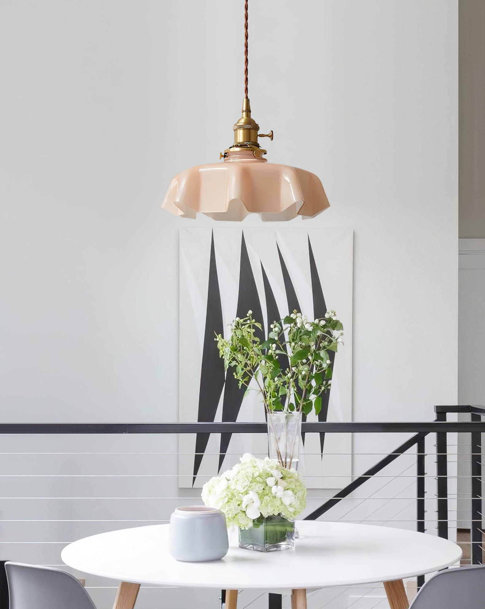 French Flower Pendant Swag Light