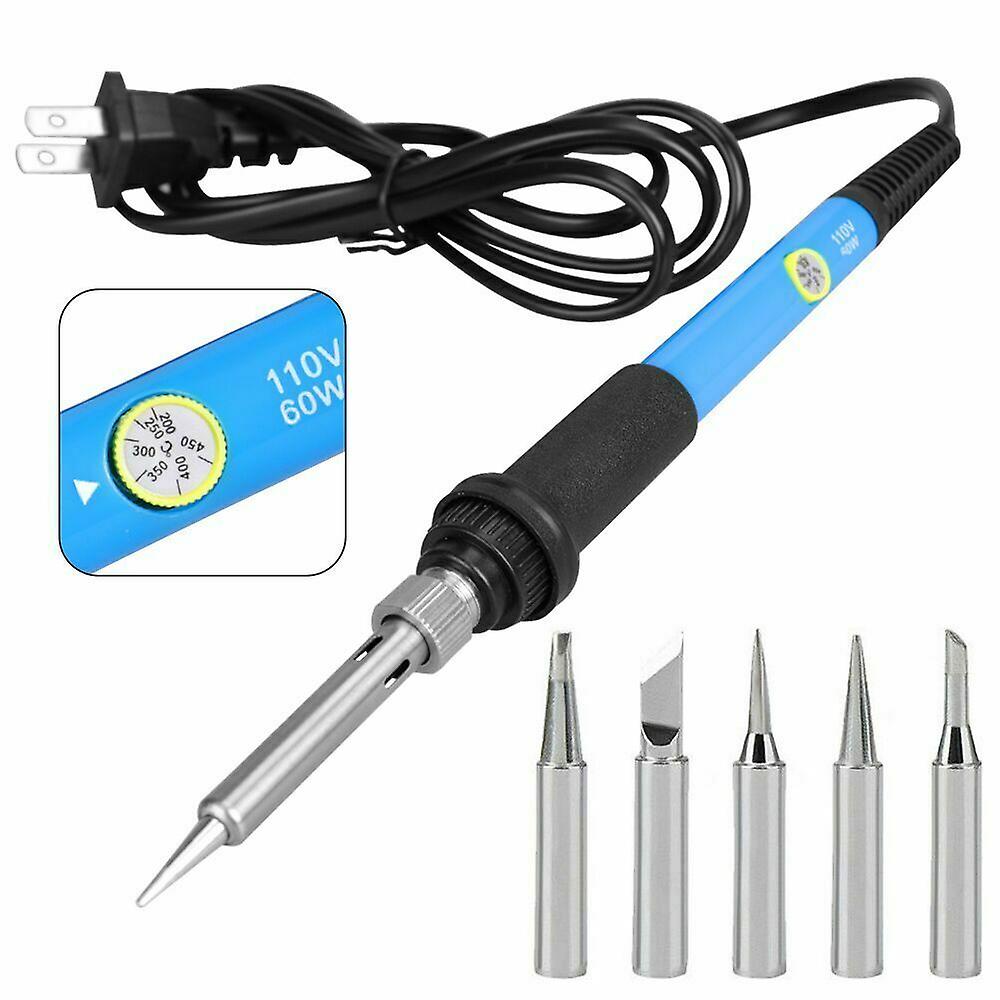 Soldering Iron Kit Electric 60w Adjustable Temperature Welding Tool Solder Paste