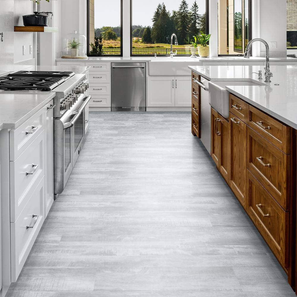 ALLURE Wellton 6 MIL x 7 in. W x 48 in. L Click Lock Waterproof Luxury Vinyl Plank Flooring (23.3 sqftcase) S132010