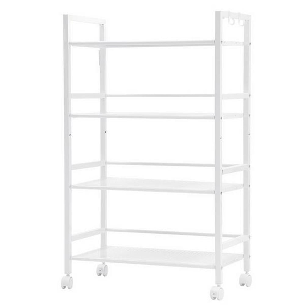 Widen 4-Tier Utility Cart Mesh Rolling Storage Cart Kitchen Storage Cart on Wheels Steel Utility Serving Rack