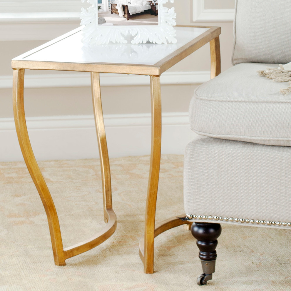 Safavieh Rex Accent Table  Gold Legs   Contemporary   Side Tables And End Tables   by Safavieh  Houzz