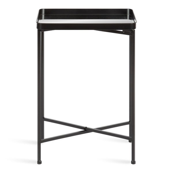 Kate and Laurel Celia Metal Tray Accent Table