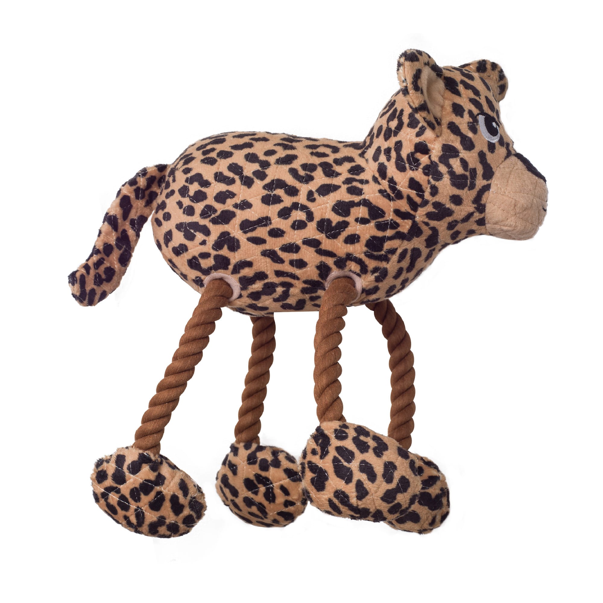 Outward Hound Xtreme Yellow Seamz Leopard Dog Toy， 3X-Large