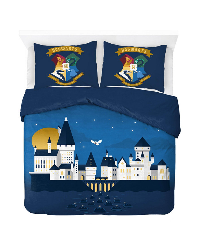 Saturday Park Harry Potter Exploring Hogwarts 100% Organic Cotton Full Queen Duvet Cover and Sham Set