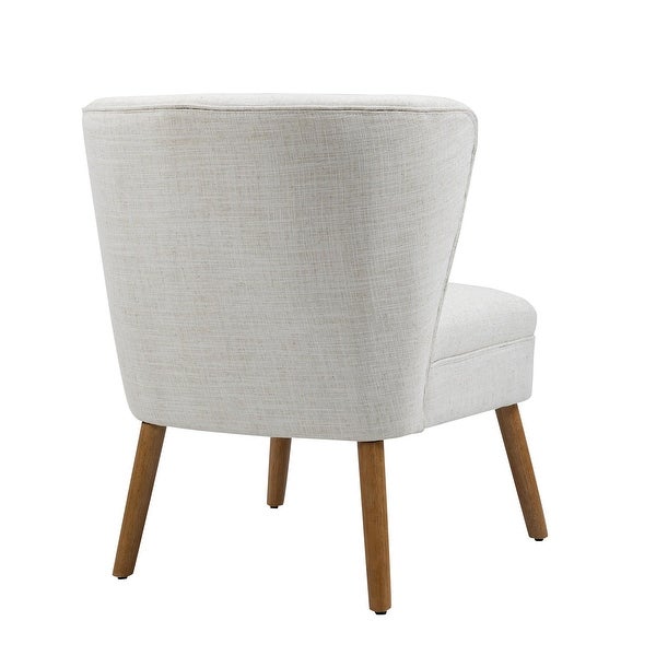 Linen Fabric Armless Accent Chair