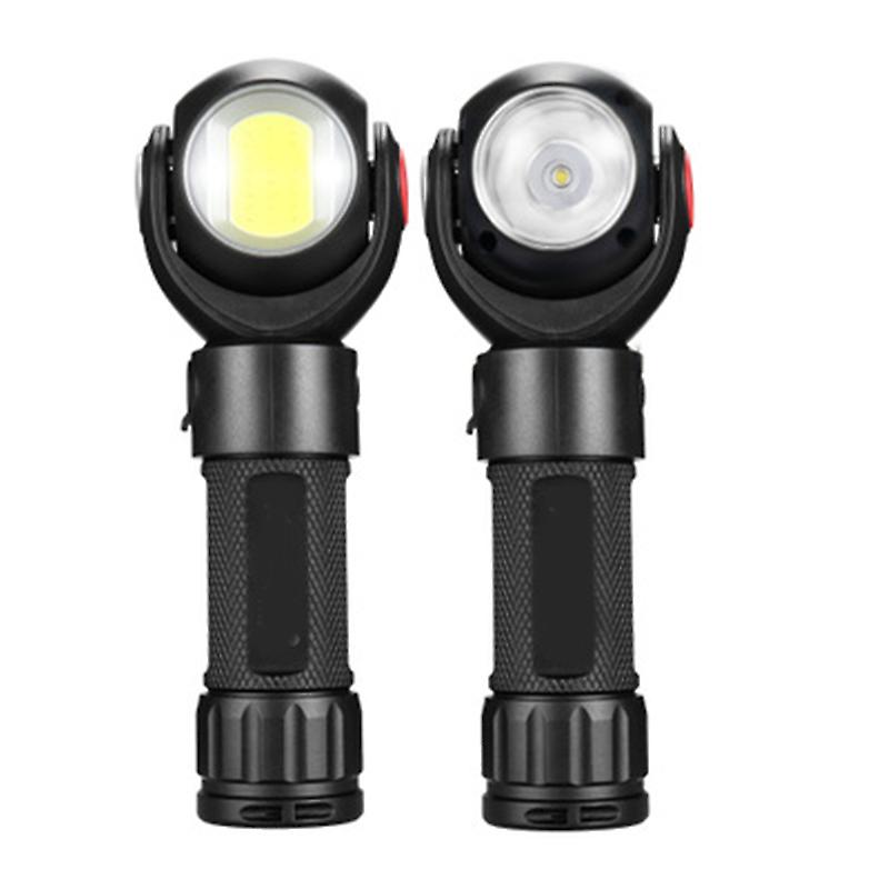 360 Degree Rotating Magnet Led Usb Chargeable Flashlight Torch Work Light For Outdoor Lighting New