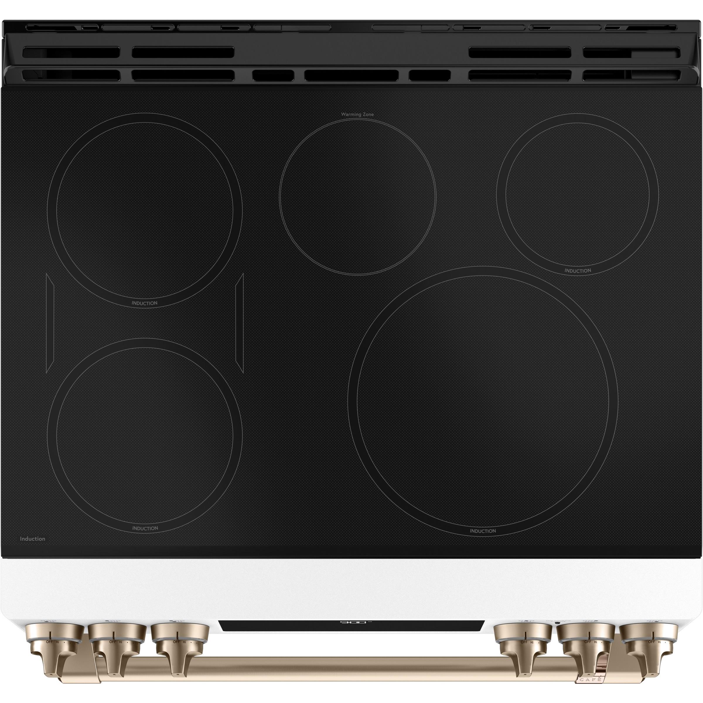 Café 30-inch Slide-in Induction Range with Warming Drawer CHS900P4MW2