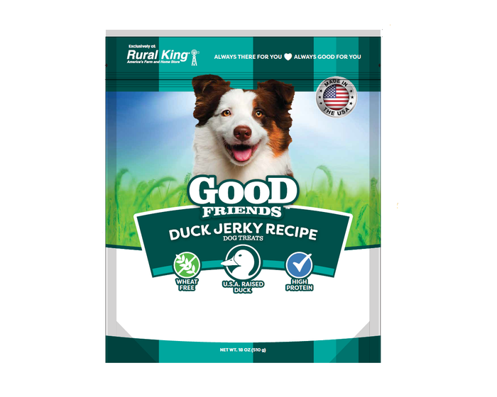 Good Friends Duck Jerky Dog Treats， 18 oz. Bag