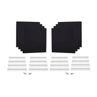 PROSOCOUSTIC WAVERoom Pro Mini 1 in. x 12 in. x 12 in. Diffusion-Enhanced Sound Absorbing Acoustic Panels in Black (8-Pack) WRP-Mini8-BK