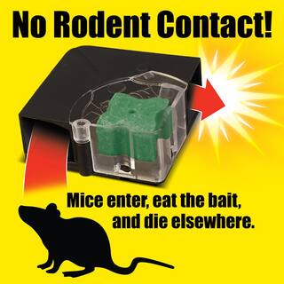 d-CON Refillable Corner Fit Mouse Bait Station 1 Trap + 6 Baits 19200-98665