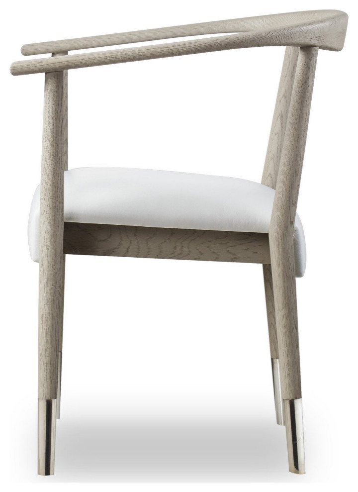 Brook Dining Chair Fallon White/Gray Oak   Midcentury   Dining Chairs   by AED Luxury Home Decor  Houzz