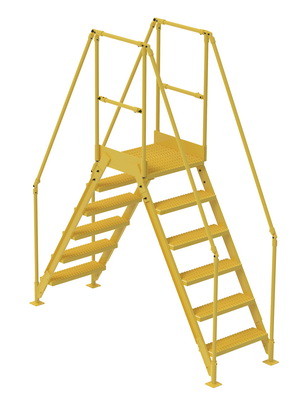 Vestil COL 6 56 14 cross over ladder 6 step 58 h 1...