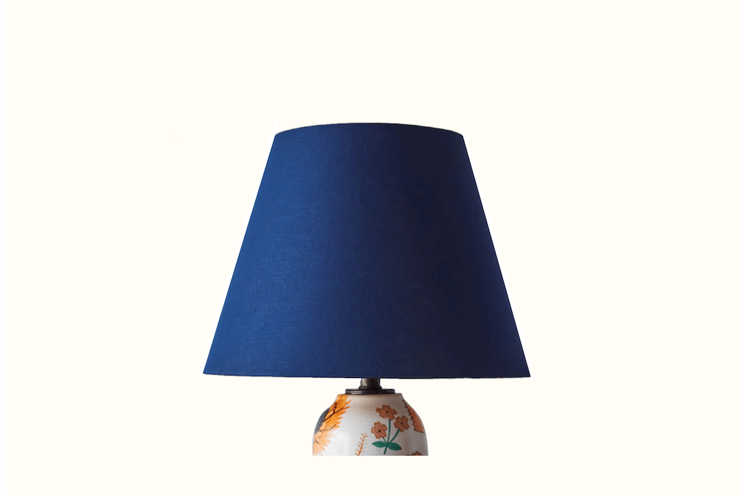 Lampshade in Navy Bookcloth