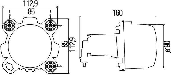 Headlight Black Right O/S Driver Left N/S Passenger DE H1 24V