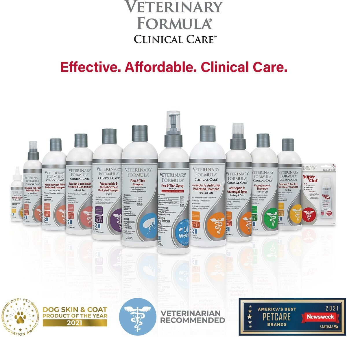 Veterinary Formula Clinical Care Topical Flea and Tick Spray for Dogs and Cats