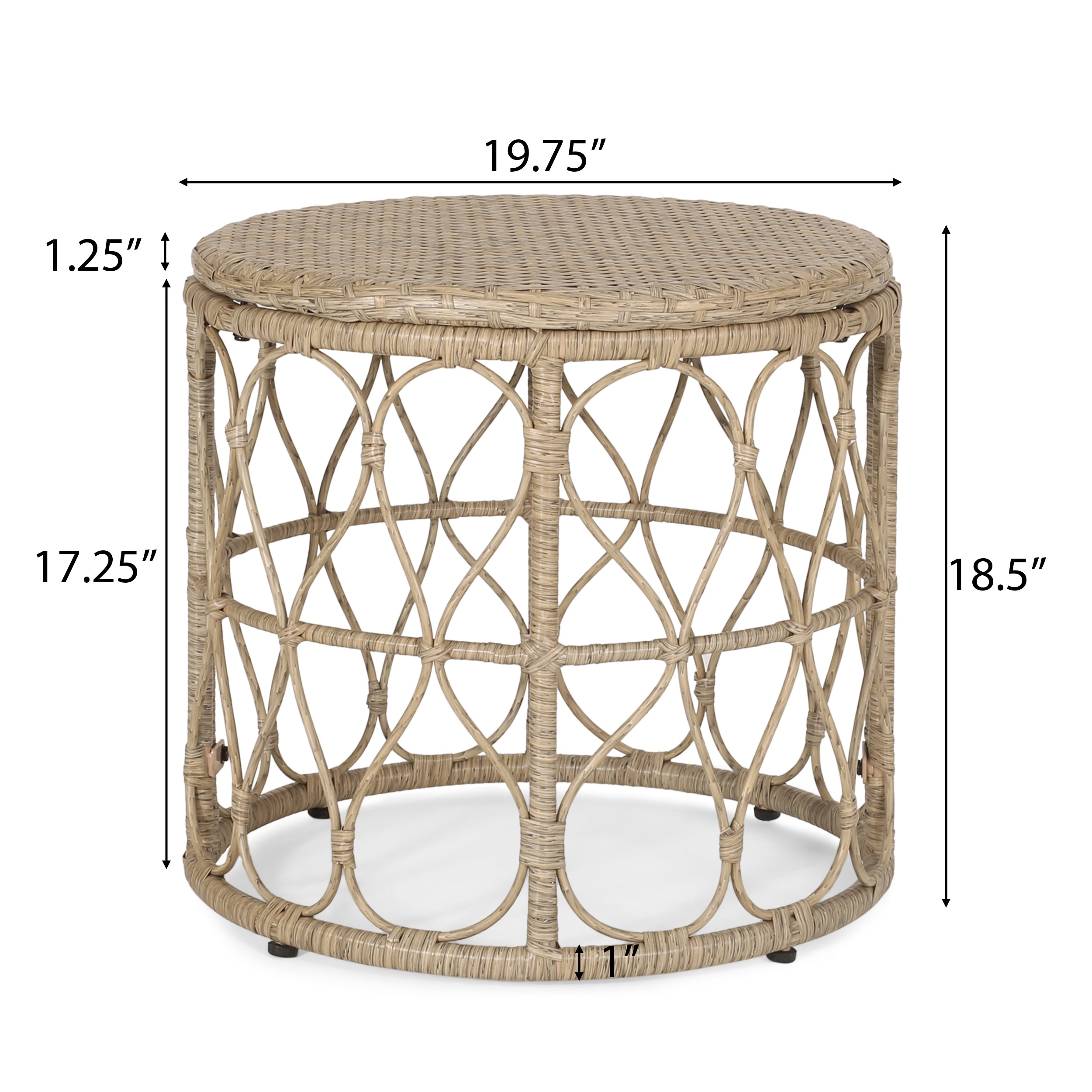 Colmar Outdoor Wicker Side Table