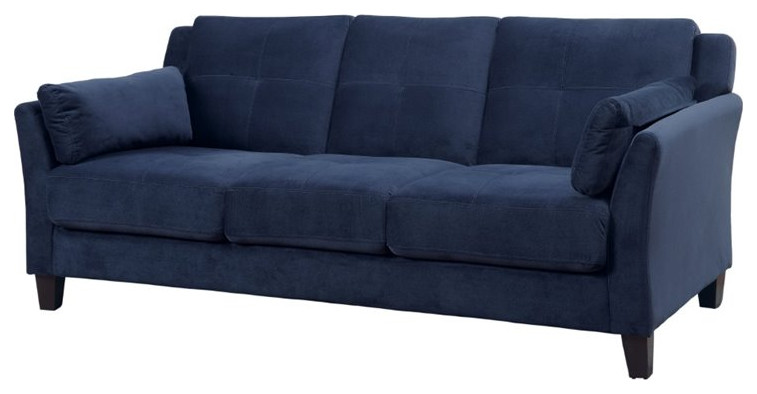 Furniture of America Trevon Contemporary Fabric Tufted Sofa in Gray   Transitional   Sofas   by Homesquare  Houzz