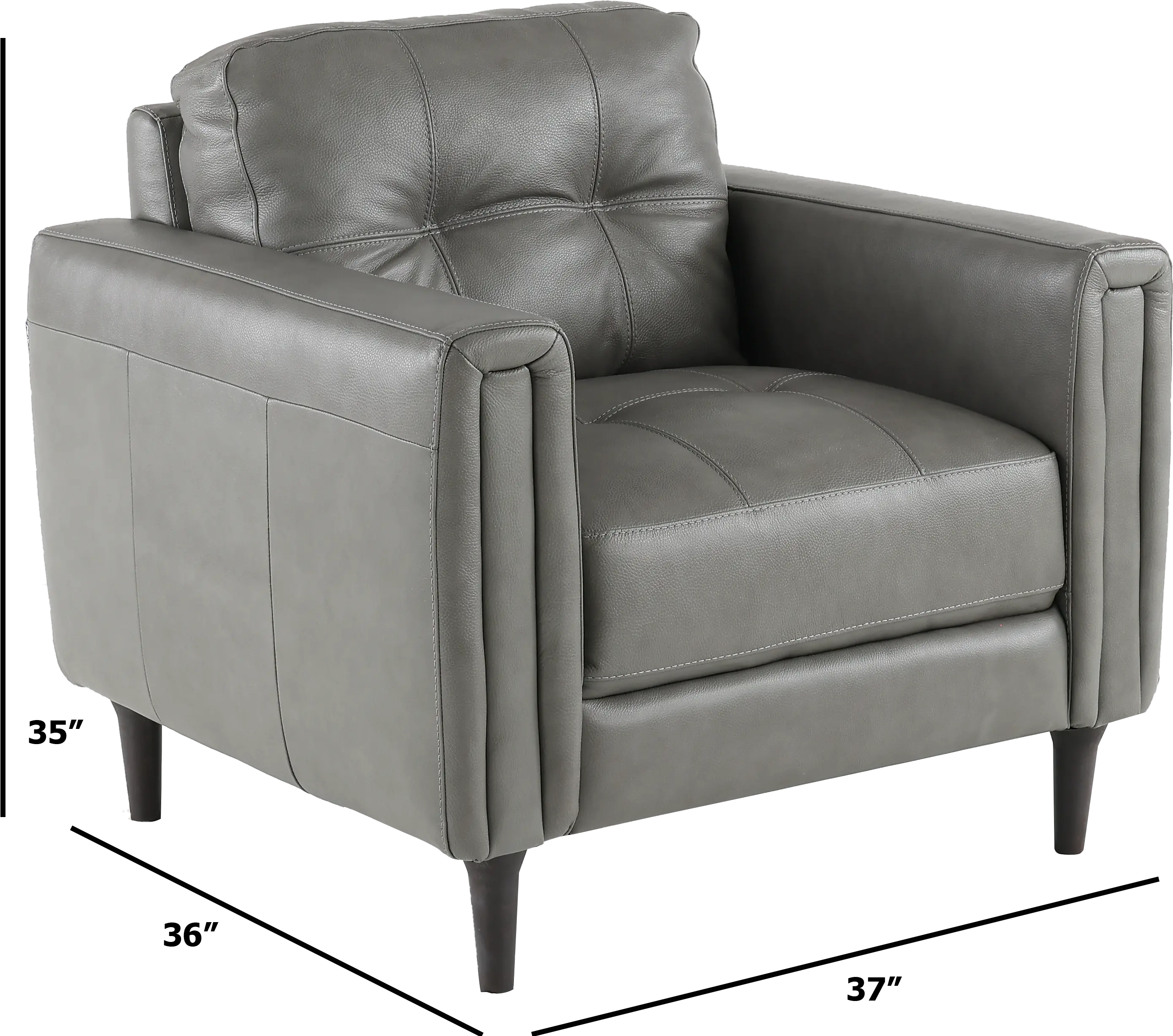 Verona Gray Leather Chair