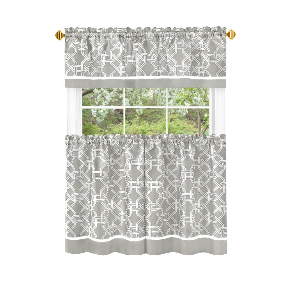 Arlington Curtain Tier and Valance Set   58x24/58x13