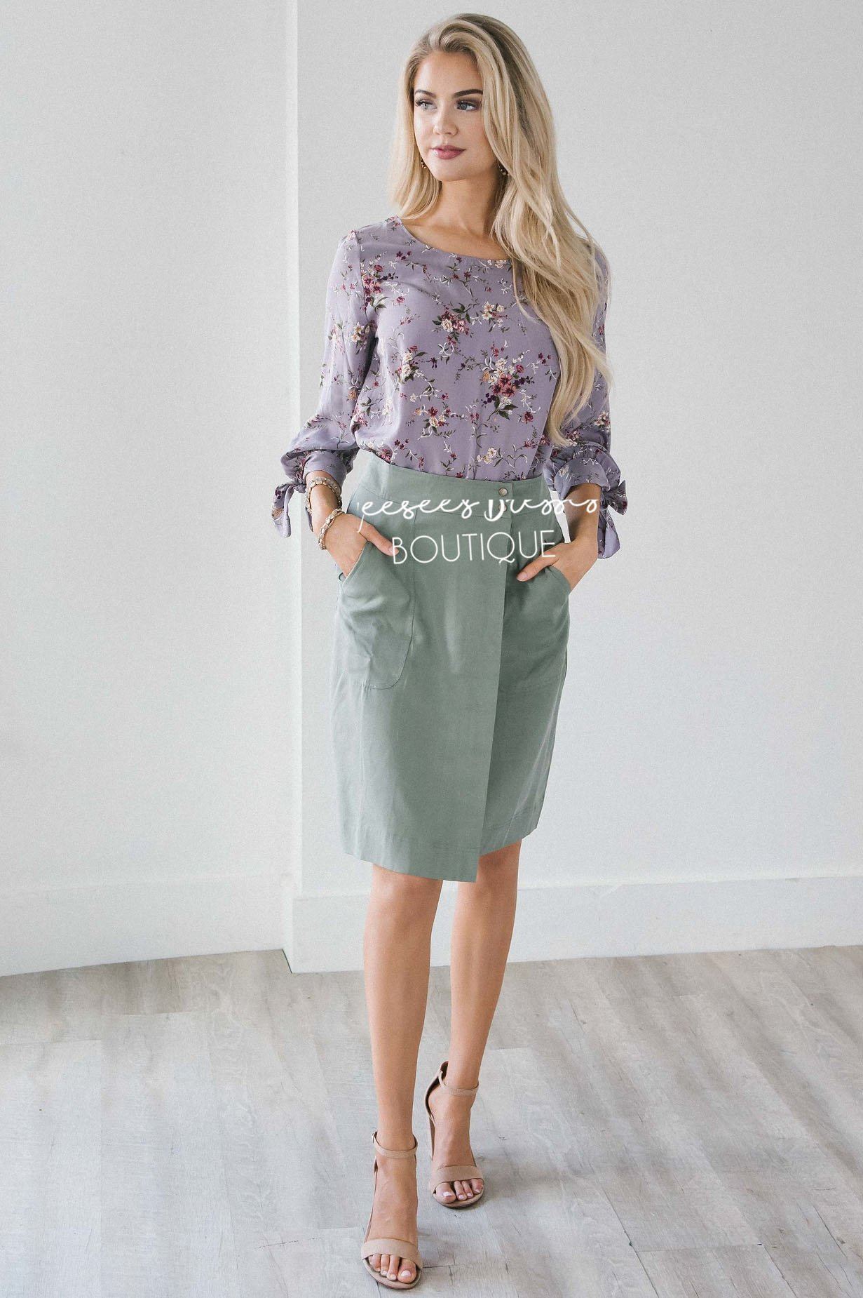 Tie Sleeve Chiffon Blouse