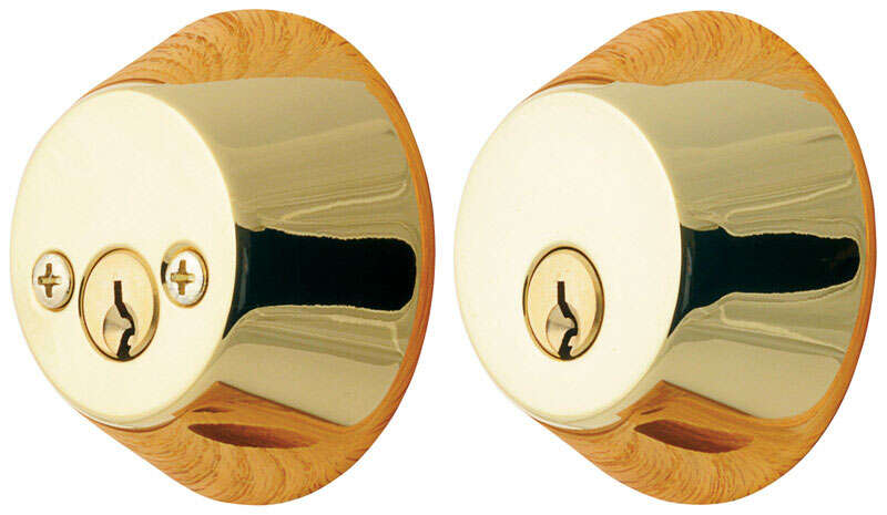 Ace Polished Brass Solid Brass Double Cylinder Deadbolt