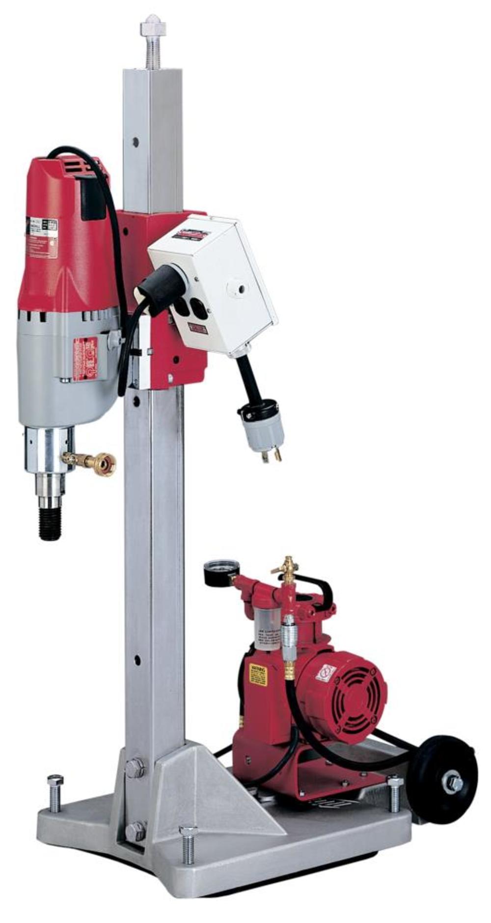 MW Diamond Coring Rig with Large Base Stand Vac-U-Rig Kit Meter Box and Diamond Coring Motor 4120-22 from MW