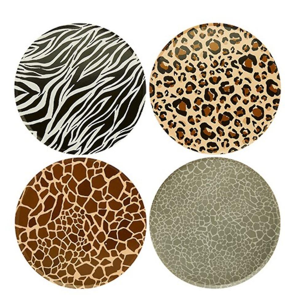 Safari Animal Print Party Plates | Childrens Jungle Birthday Partyware x 8