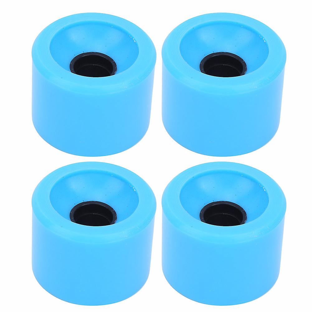 4pcs/set Skateboard High Elastic Colorful Pu Wheel Accessory For Most Skateboardsblue