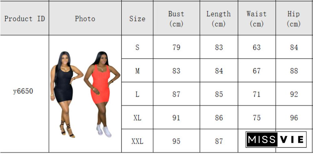 Elastic Fitness Sleeveless Bodycon Women Dress