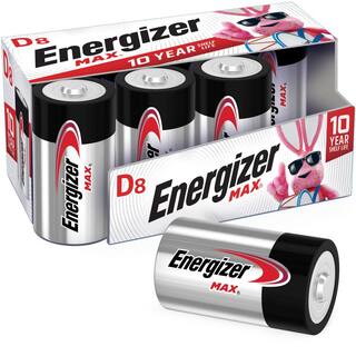 Energizer MAX D Batteries (8-Pack) D Cell Alkaline Batteries E95FP-8