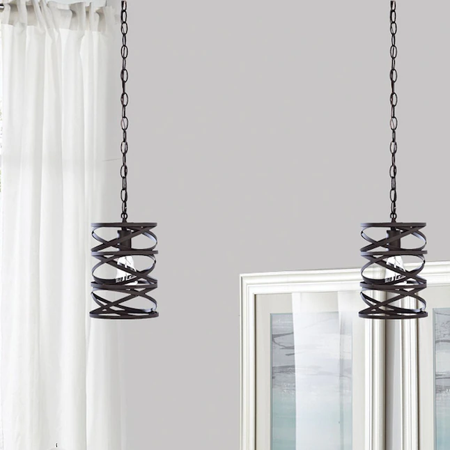 allen + roth Winship Bronze Modern/Contemporary Cylinder Mini Pendant Light