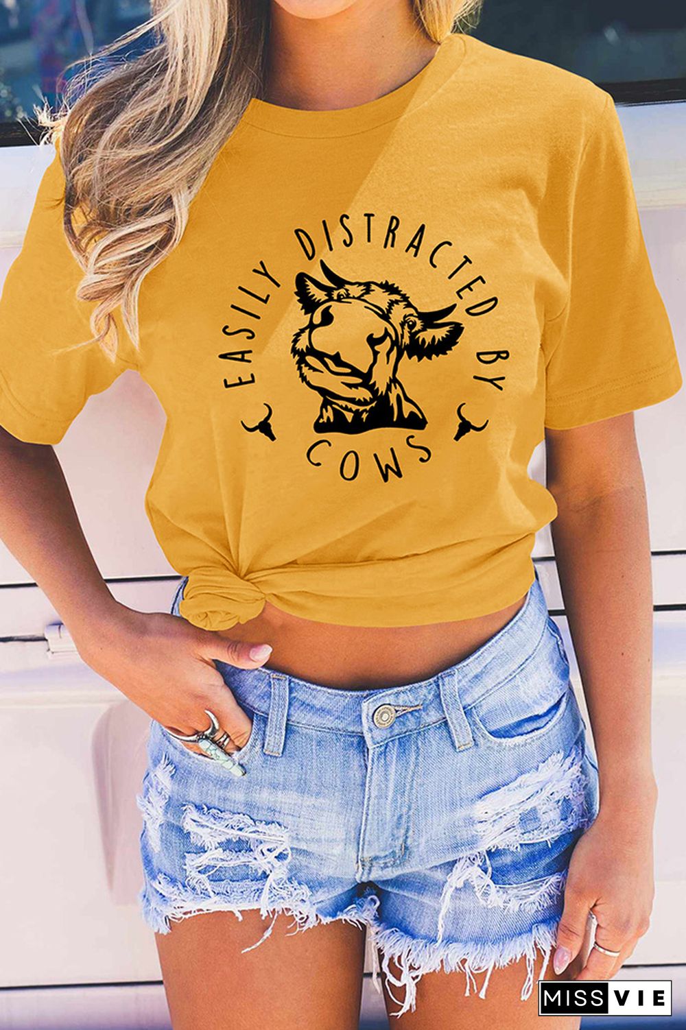 Easily Distracted By Cows Graphic Tee